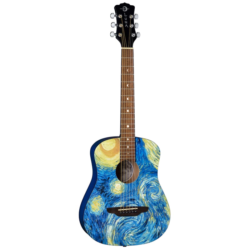 Luna SAFARI Starry Night Guitare de voyage avec sac