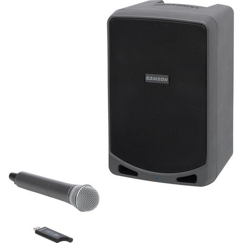 Samson XP106W Expedition Portable Pa System With Wireless Handheld Mic System Amp Bluetooth - Red One Music