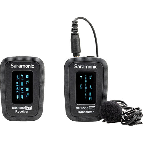 Saramonic Blink 500 Pro B1 Système de microphone sans fil Omni Lavalier 2,4 GHz pour appareil photo numérique