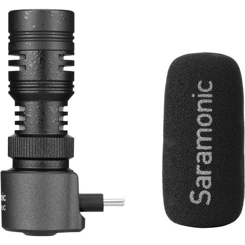 Saramonic SMARTMIC Microphone directionnel compact avec prise USB Type-C pour appareils mobiles Android