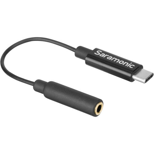 Saramonic SR-C2003 3.5mm TRS Female to USB Type-C Adapter Cable for Mono/Stereo Audio to Android (3")