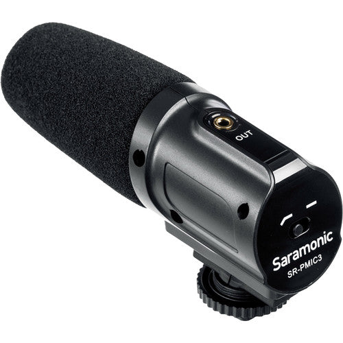 Saramonic VIDEOMIC Microphone d'enregistrement à 3 capsules avec support antichoc intégré pour appareils photo/caméscopes reflex numériques