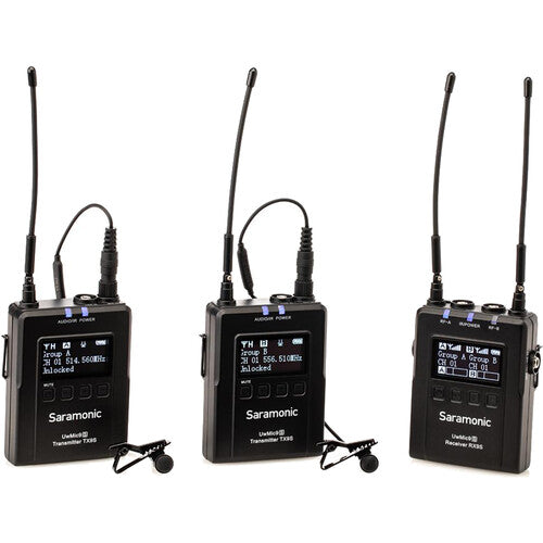 Saramonic UHFWIRELESS 2-Person Camera-Mount Wireless Omni Lavalier Microphone System (514 to 596 MHz)