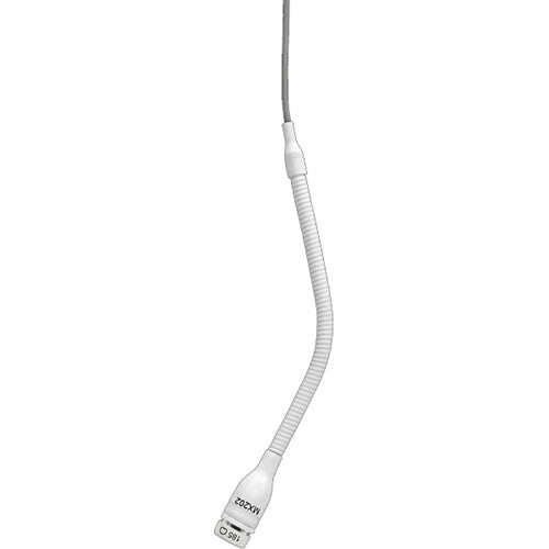 Shure MX202W-A/S Microflex Overhead Supercardioid Microphone with Stand Mount Adapter and XLR Connector - White