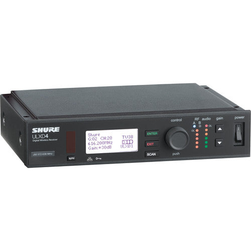 Récepteur numérique sans fil VHF monocanal Shure ULXD4-V50 174 à 216 MHz