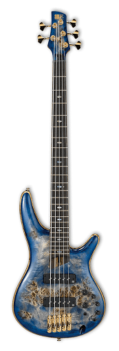 Ibanez SR2605-CBB - 5 String Electric Bass with Nordstrand Pickups - Cerulean Blue Burst