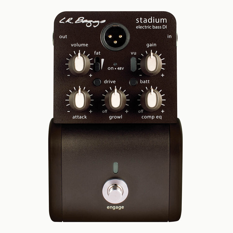 L.R. Baggs Electric Bass Stomp Box Style DI with Compression/Equalizer/Growl/Drive/Attack Controls