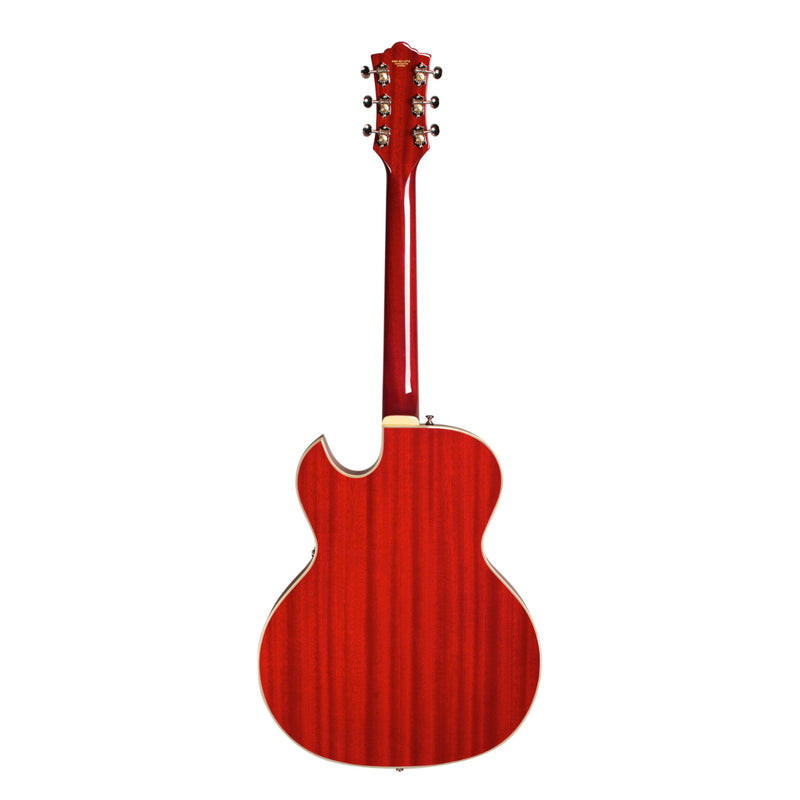 Guild NEWARK Starfire III Guitare électrique à corps creux avec cordier Vibrato Guild - Rouge cerise