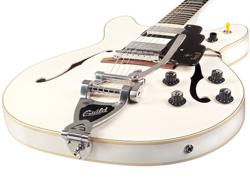 Guild STARFIRE V Semi Hollow-Body Electric Guitar (Snowcrest White)