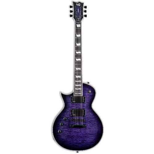 ESP LTD EC-1000 Left-Handed Electric Guitar (See Thru Purple Sunburst)