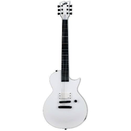 Guitare électrique ESP LTD EC ARTIC METAL avec micro EMG unique - Blanc neige satiné