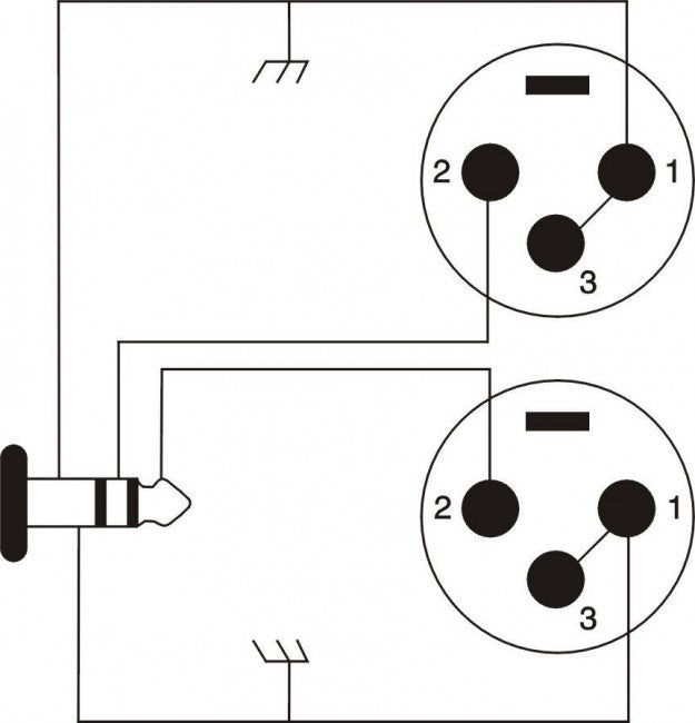 ProX XC-SYXF10 10 pieds. Câble Y haute performance 1/4" TRS-M stéréo vers double XLR-F