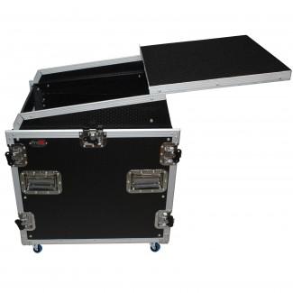 Prox T-12MRSS13ULT DJ Combo Flight Case W Laptop Shelf Amp Casters - Red One Music