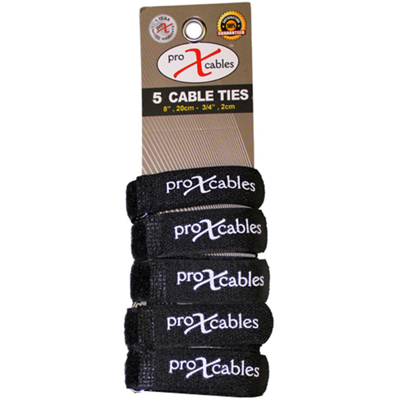 ProX XC-T5 Cable Tie Hook & Loop Pack of 5pcs