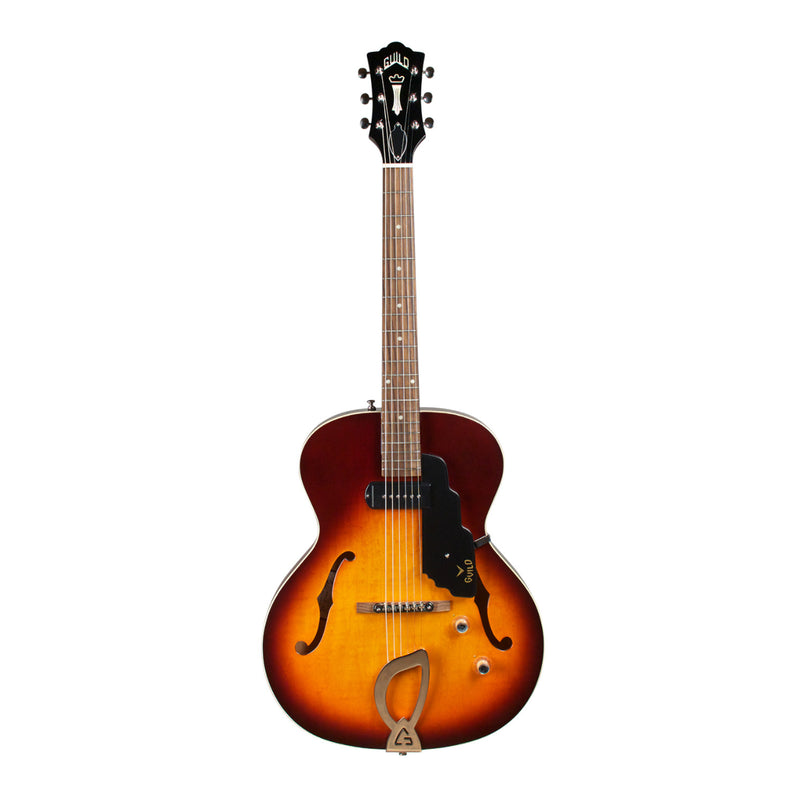 Guild NEWARK T-50 Slim 16" Thinline Guitare électrique avec micro simple P90 - Vintage Sunburst