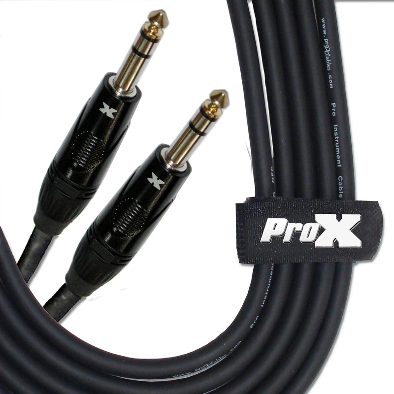 Câble audio haute performance ProX XC-TRS25 équilibré 1/4" TRS-M vers TRS-M - 25'