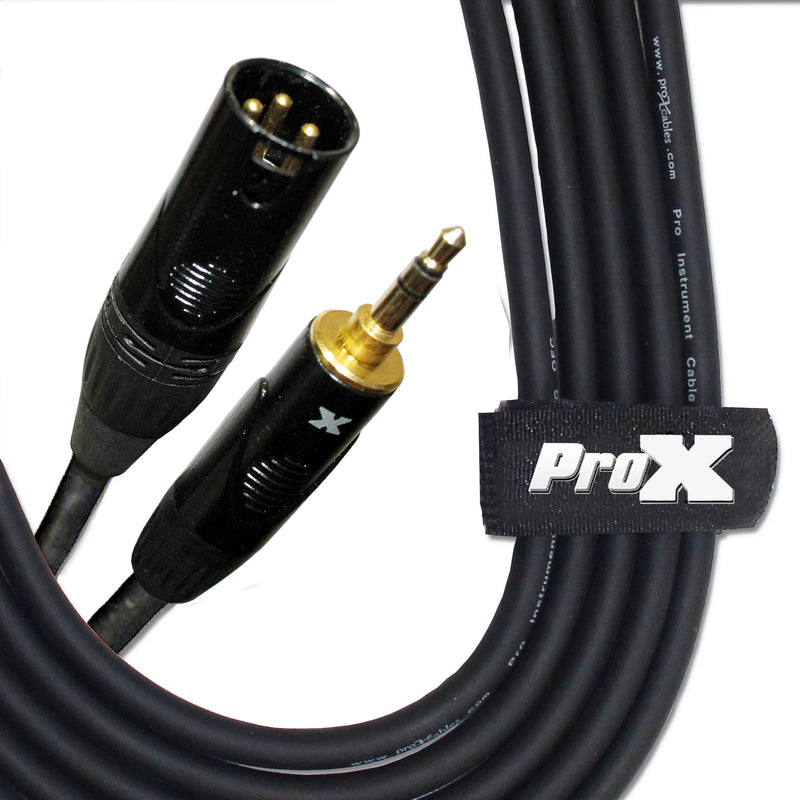 ProX XC-MXM25 Unbalanced 1/8" TRS-M Mini to XLR3-M High Performance Audio Cable - 25 Ft.