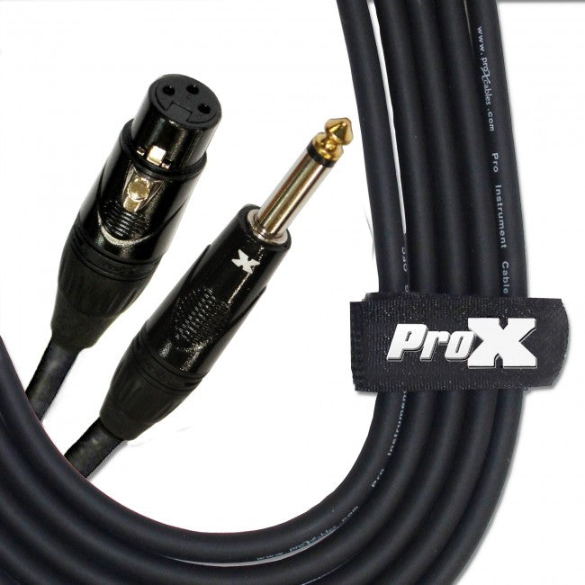 ProX XC-PXF50 50 pieds. Câble audio asymétrique haute performance 1/4" TS vers XLR-F