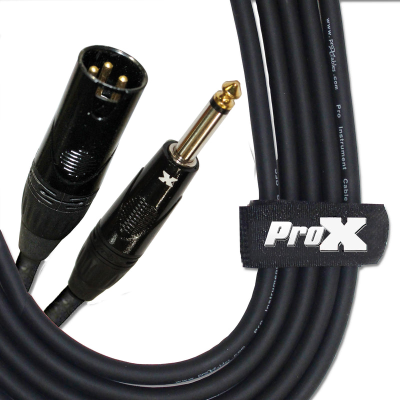ProX XC-PXM50 50 pieds. Câble audio asymétrique haute performance 1/4" TS-M vers XLR3-M