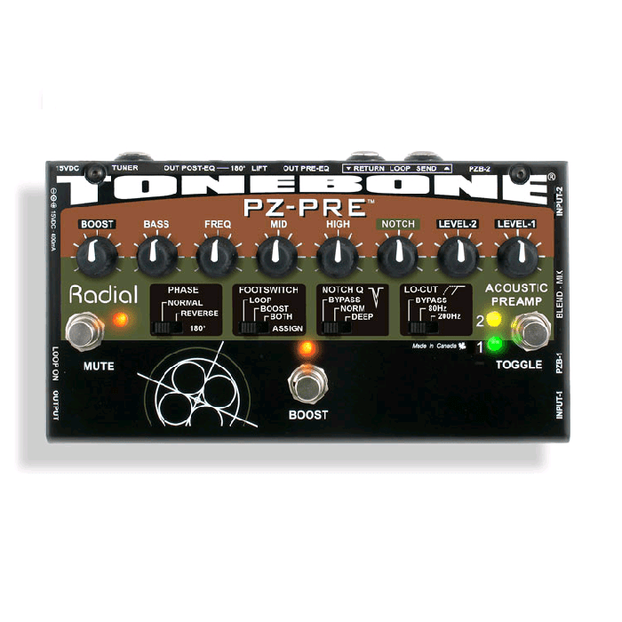 Radial Tonebone Pz-Pre Accoustic Instrument Preamp - Red One Music