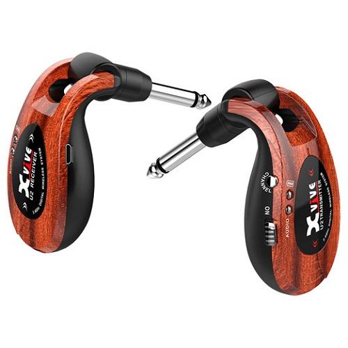 Xvive U2 Wood Rechargeable 24Ghz Wireless Guitar System - Red One Music