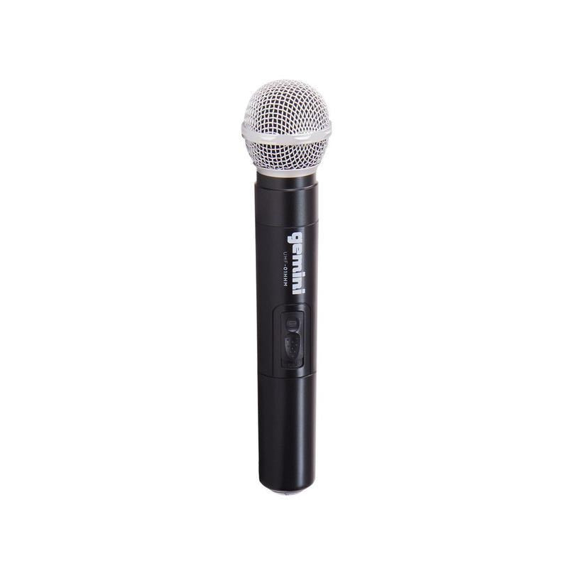 Gemini UHF-01M Single Channel Wireless System, Includes UHF Receiver and Handheld Microphone