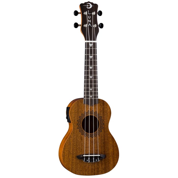 Luna UKE VMS EL Vintage Mahogany Soprano Ukulele (Satin Natural)