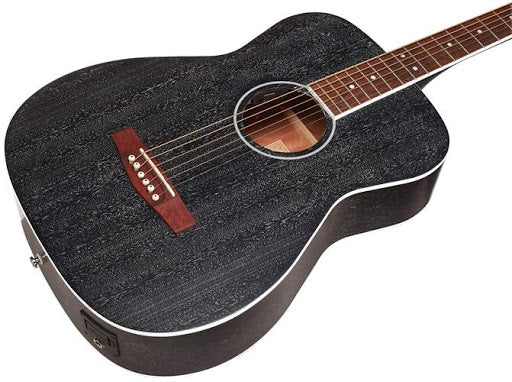 Cort AF590MF-BOP 3/4 Size Concert Body Acoustic Guitar - Black Open Pore