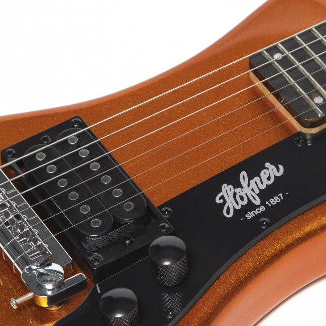 Hofner SHORTY Short Scale Electric Guitar (Metallic Orange)