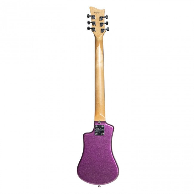 Hofner SHORTY Guitare électrique avec 1 micro Humbucker livré avec housse de transport – Violet