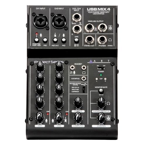 Art Usbmix4  4-Channel Mixer W USB - Red One Music