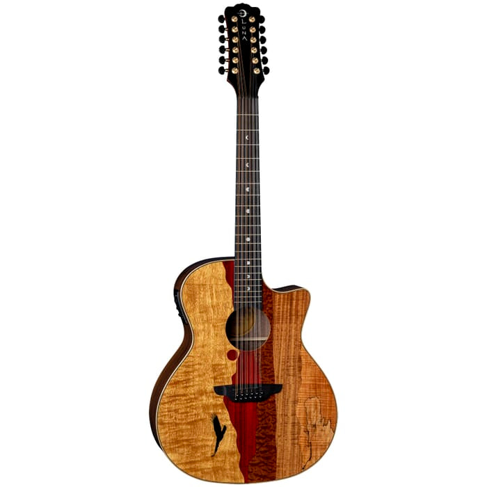 Luna VISTA EAGLE Tropical Wood 12-String Acoustic/Electric Guitar (Gloss Natural)