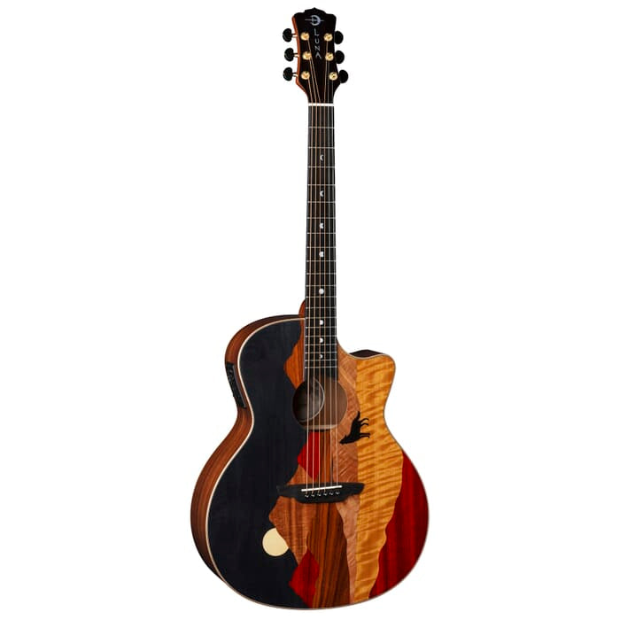 Luna VISTA WOLF Tropical Wood Acoustic/Electric Guitar (Gloss Natural)