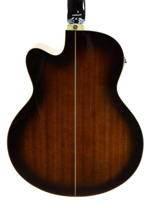 Ibanez AEB10EDVS 4-String Acoustic Electric Bass Guitar with Fishman Pickup- Dark Violin Sunburst High Gloss