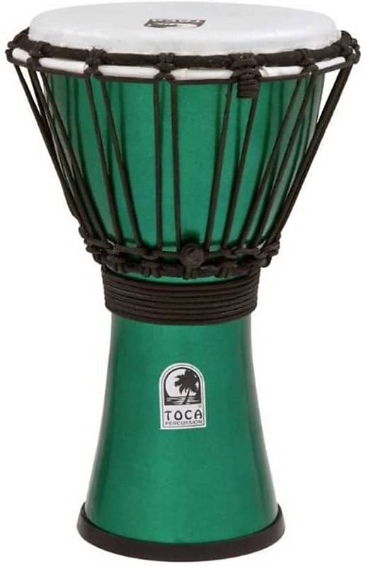 Toca TFCDJ-7MG Freestyle Colorsound 7" Djembe - Metallic Green