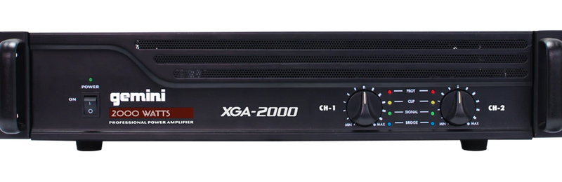 Gemini XGA-2000 Professional Power Amplifier, 2000 Watt Instant Peak Power