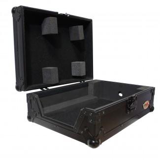 ProX XS-M12BL Universal 12 Mixer Ata Hard Road Flight Case For Large Format Dj Mixers Black On Black - Red One Music