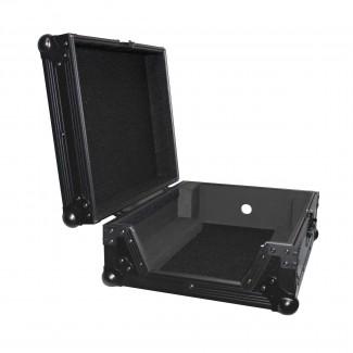 ProX XS-M12BL Universal 12 Mixer Ata Hard Road Flight Case For Large Format Dj Mixers Black On Black - Red One Music