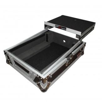 ProX XS-M12LT Mixer ATA Flight Hard Case For Large Format 12 Universal Dj Mixer With Laptop Shelf - Red One Music