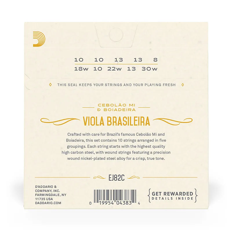 D'Addario EJ82C Ensemble Viola Brasileira Cebolao Mi et Boiadeira
