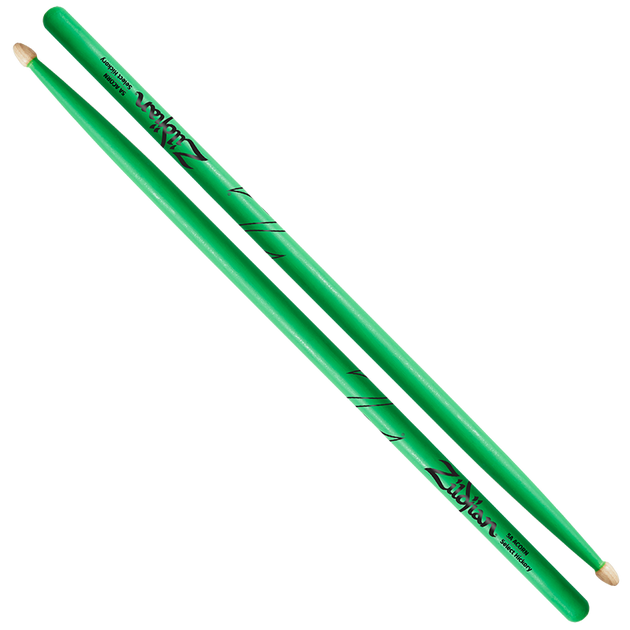 Zildjian Z5AACDGG 5A Acorn Neon Green Drumsticks