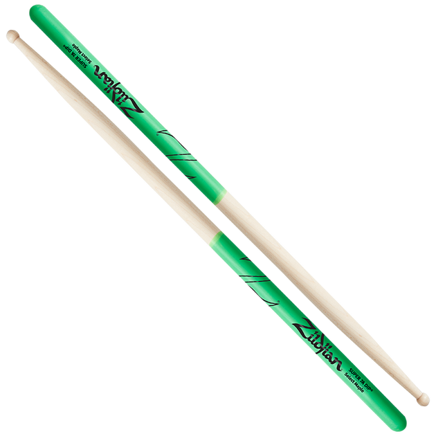 Zildjian ZS7AMDG Super 7A Maple Green DIP Drumsticks